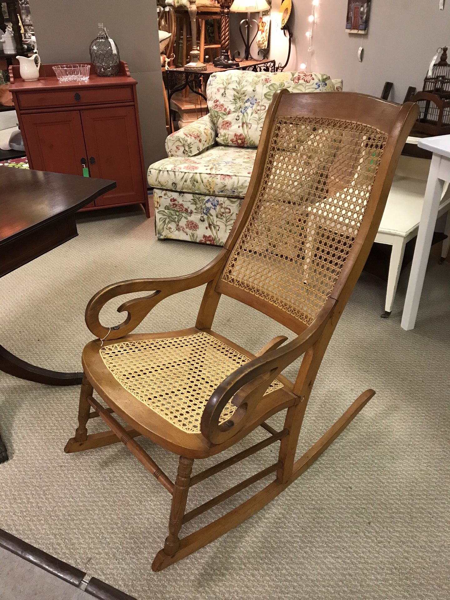 Antique cane rocking chair —$40 firm