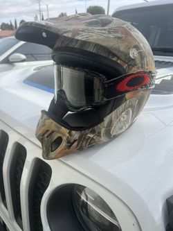 AFX FX-B6 brown green camo helmet