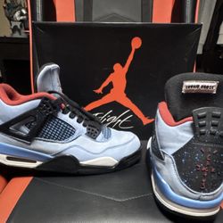 Authentic Jordan 4 Travis Scott University Blue