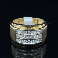 10KT Yellow Gold Diamond Ring 6.60g .5CTW Size 10 182264/3