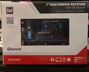 Dual Electronics XVM296BT 7" LED Touchscreen Multimedia Receiver boxed set.
