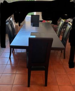 6 chair long table