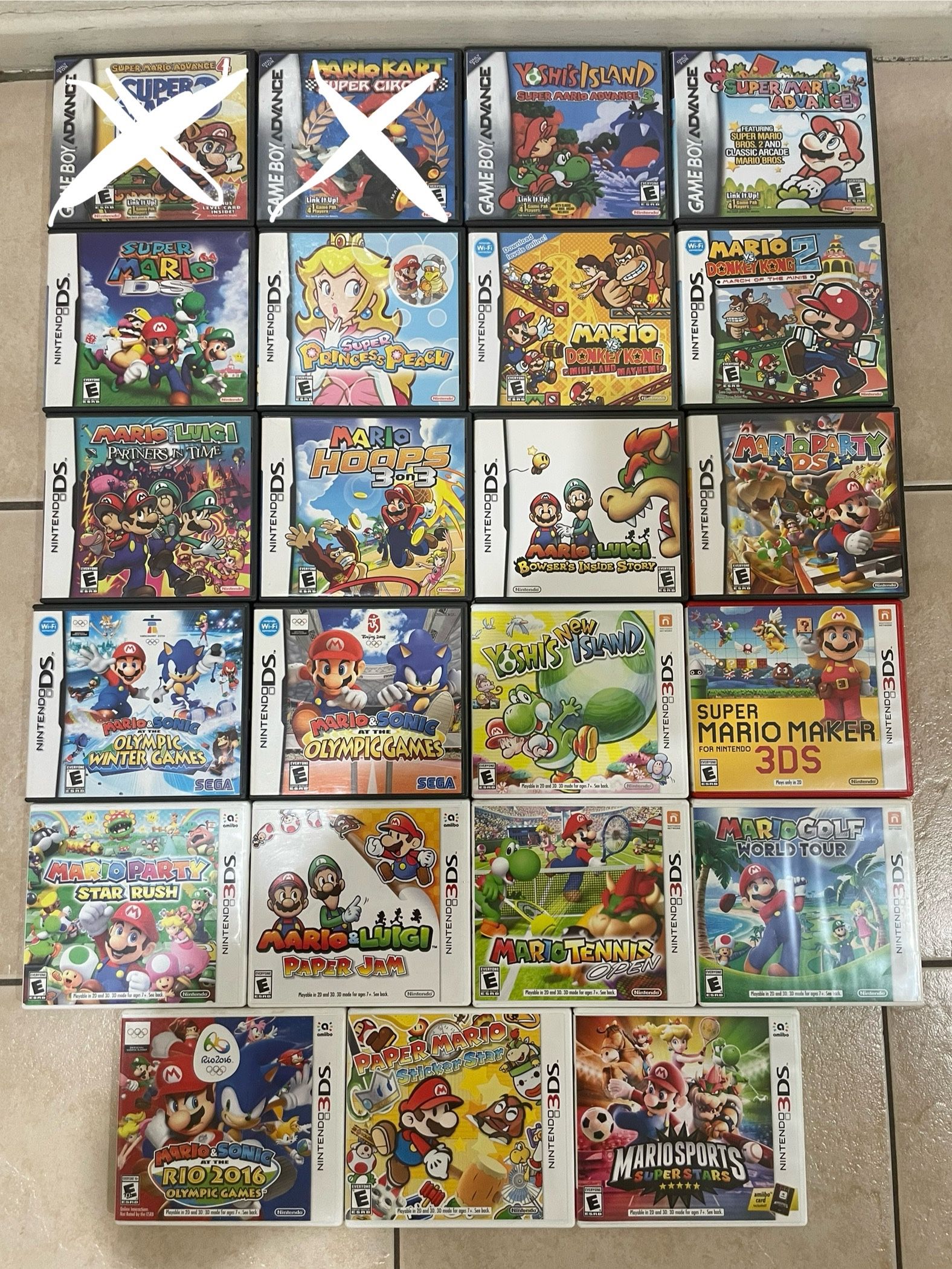 Nintendo Super Mario Game Collection 3ds 2ds GBA 