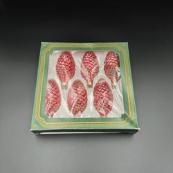 Vintage Kurt Adler Glass Pinecone Ornaments – Set of 6