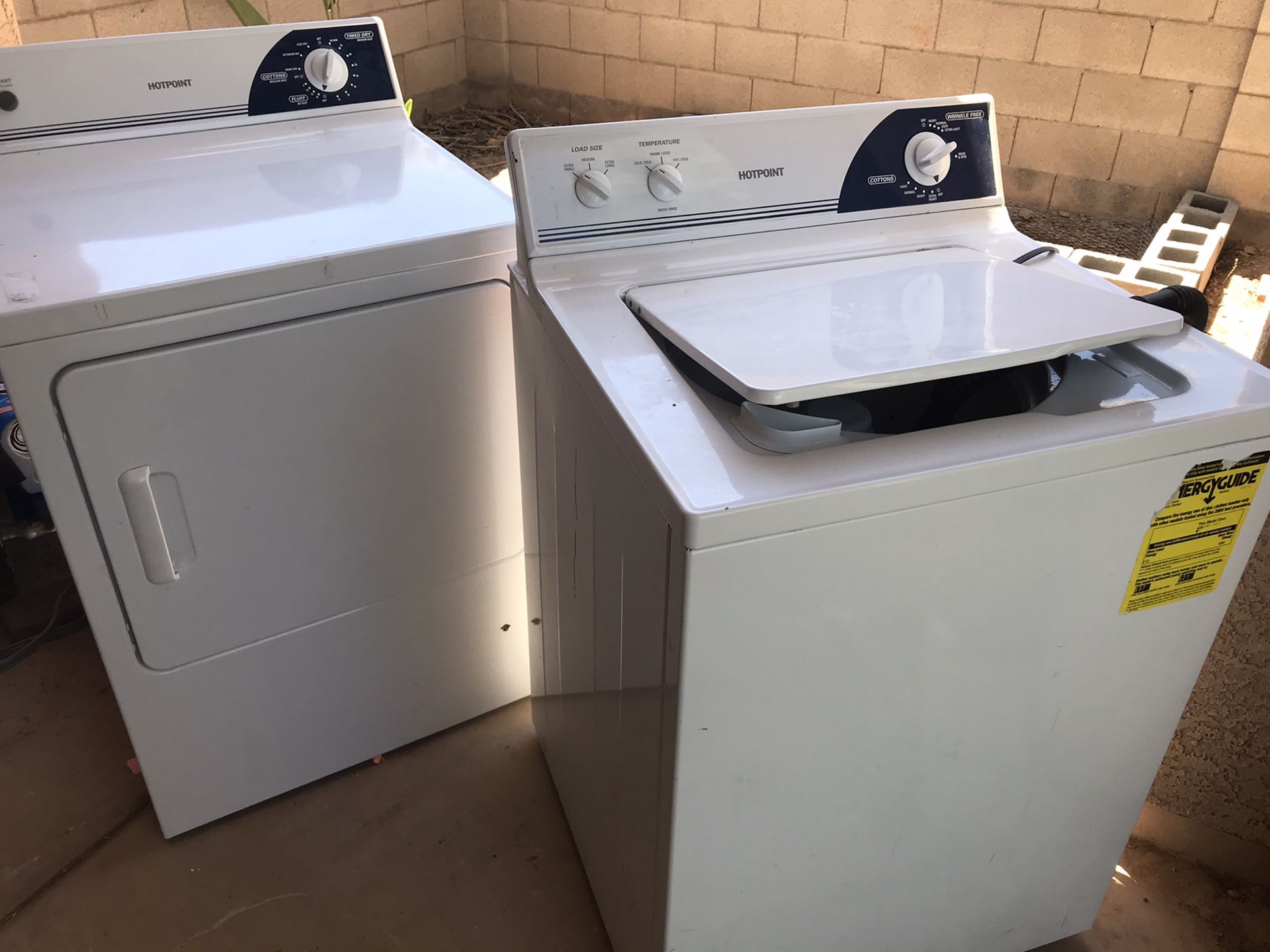 GE Hotpoint Washer and dryer