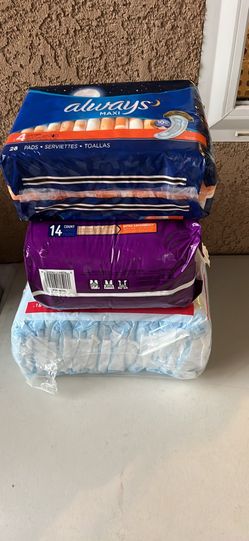 Brand new of 3 new packages, briefs and pad