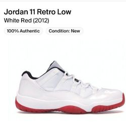 Jordan 11 Retro Low white red (2012) LIGHTLY USED Size 11