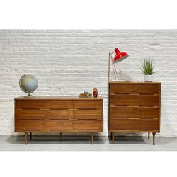 Vintage walnut bedroom set dressers