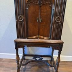 Antique Wooden Radio Cabinet
