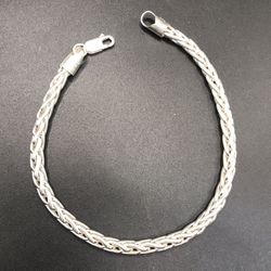 925 Sterling Silver Franco Chain men’s Bracelet Size 8.5”