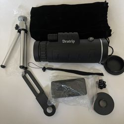 40X60 HD BAK4 Monocular Telescope+Phone Clip Tripod Outdoor Hiking