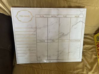 Dry Erase Weekly Calendar