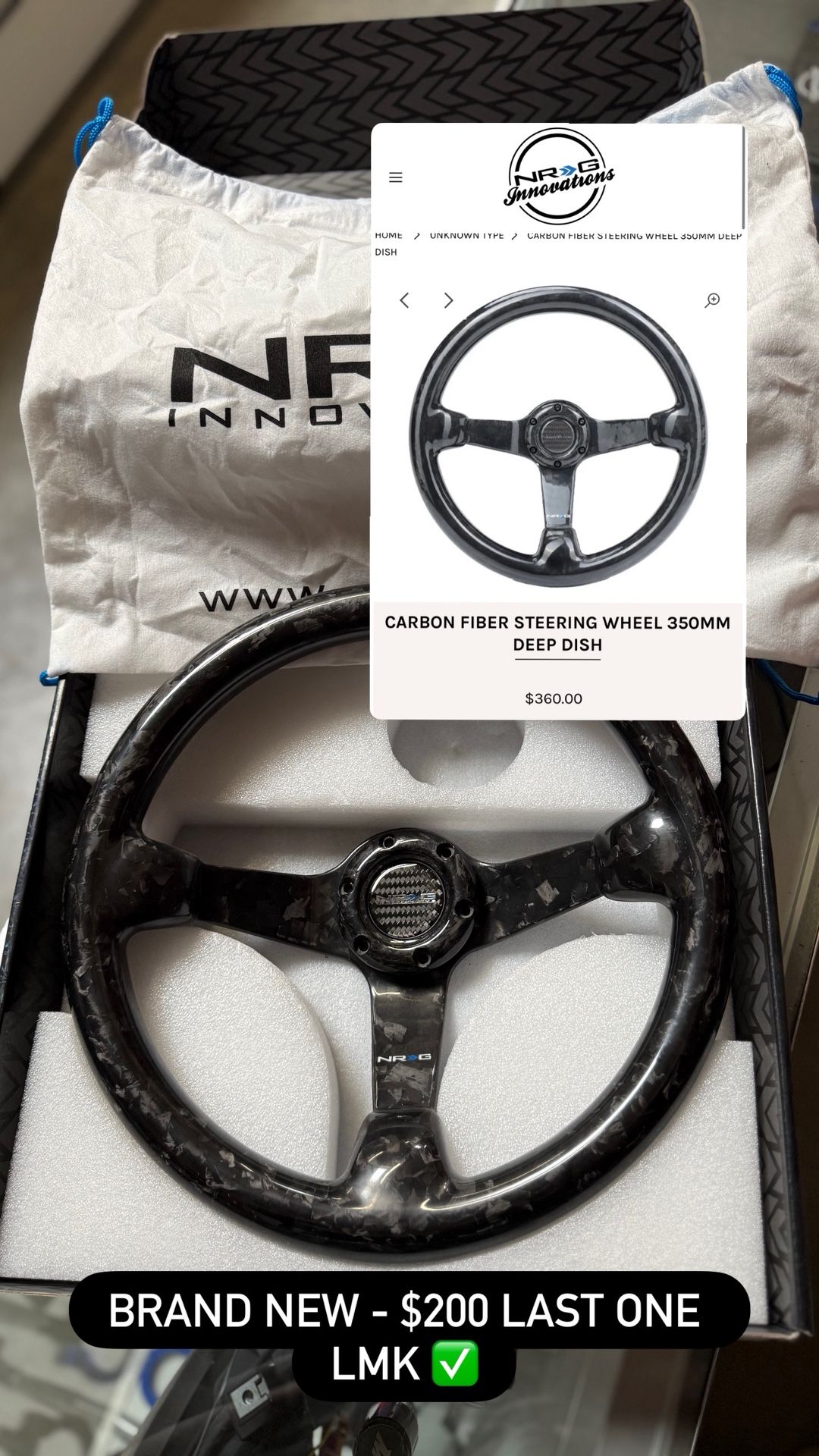 NRG CARBON STEERING WHEEL
