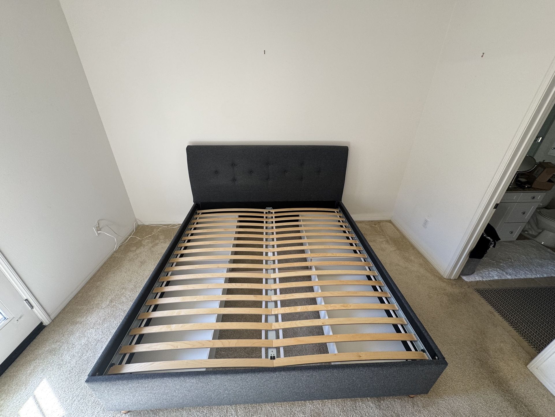 Queen Bedframe With Drawer Storage