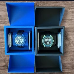 Omega x Swatch Mission to The Super Blue Moon Phase + Mission on Earth (Box+ Papers)