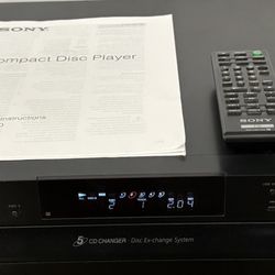 SONY 5 Disk CD Player 