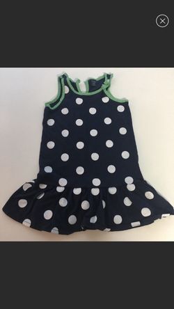 BabyGAP Toddler Girl Dress Navy White Polka Dots 3T