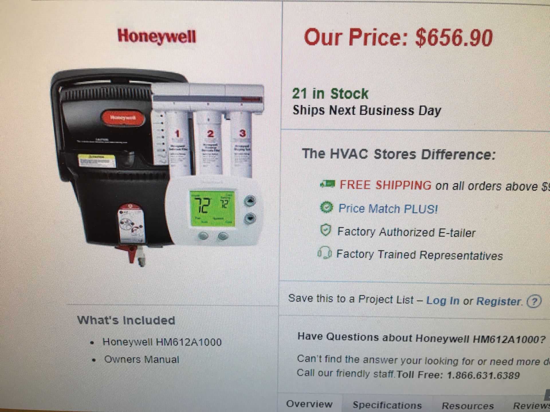 Honeywell True Steam Humidifier