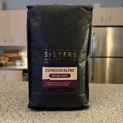 3 Lb Bag Sisters Coffee Espresso Blend Whole Bean