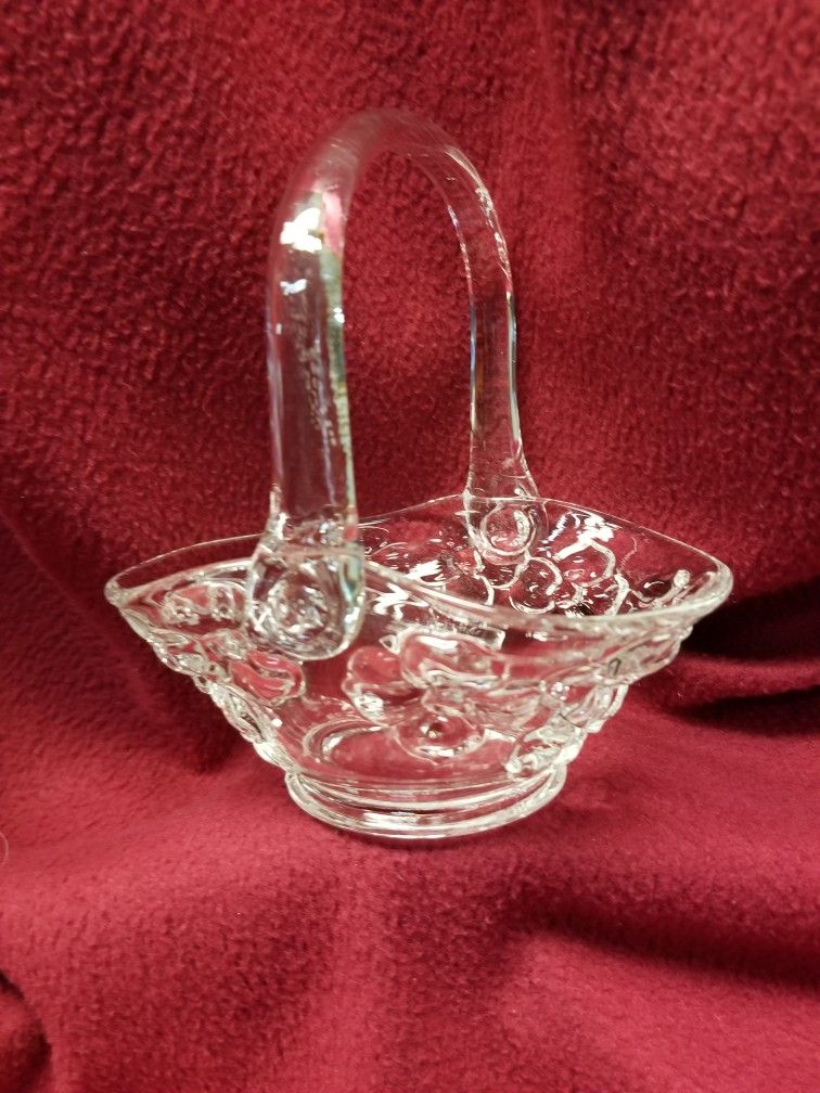 Glass Basket Vase