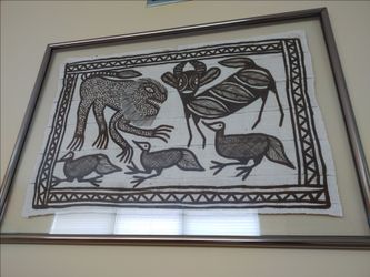 Large Vintage Korhogo Mud Cloth African Africa Senufo Tribe Picture Art Textile 54inx39in Siena Senefo Sene Senoufo Syenambele Tribal Primitive 019