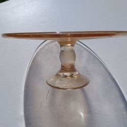 Antique Depression Glass Cake Plate