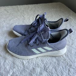 Adidas Big Girls Size 3 Athletic Running Sneakers Periwinkle Purple 