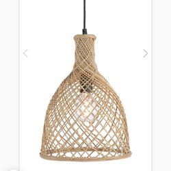 Kouboo Wicker bottle Neck Pendant Light Fixtures 