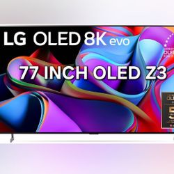 77 Inch OLED LG Z3 8K Smart TV with 120 Hz refresh rate. New In The Box 
