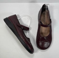 Arcopedico Burgundy Maroon Leather Scala Mary Jane Comfort Shoes Women Size 8.5