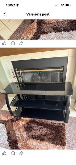 3 Tier glass shelf entertainment center