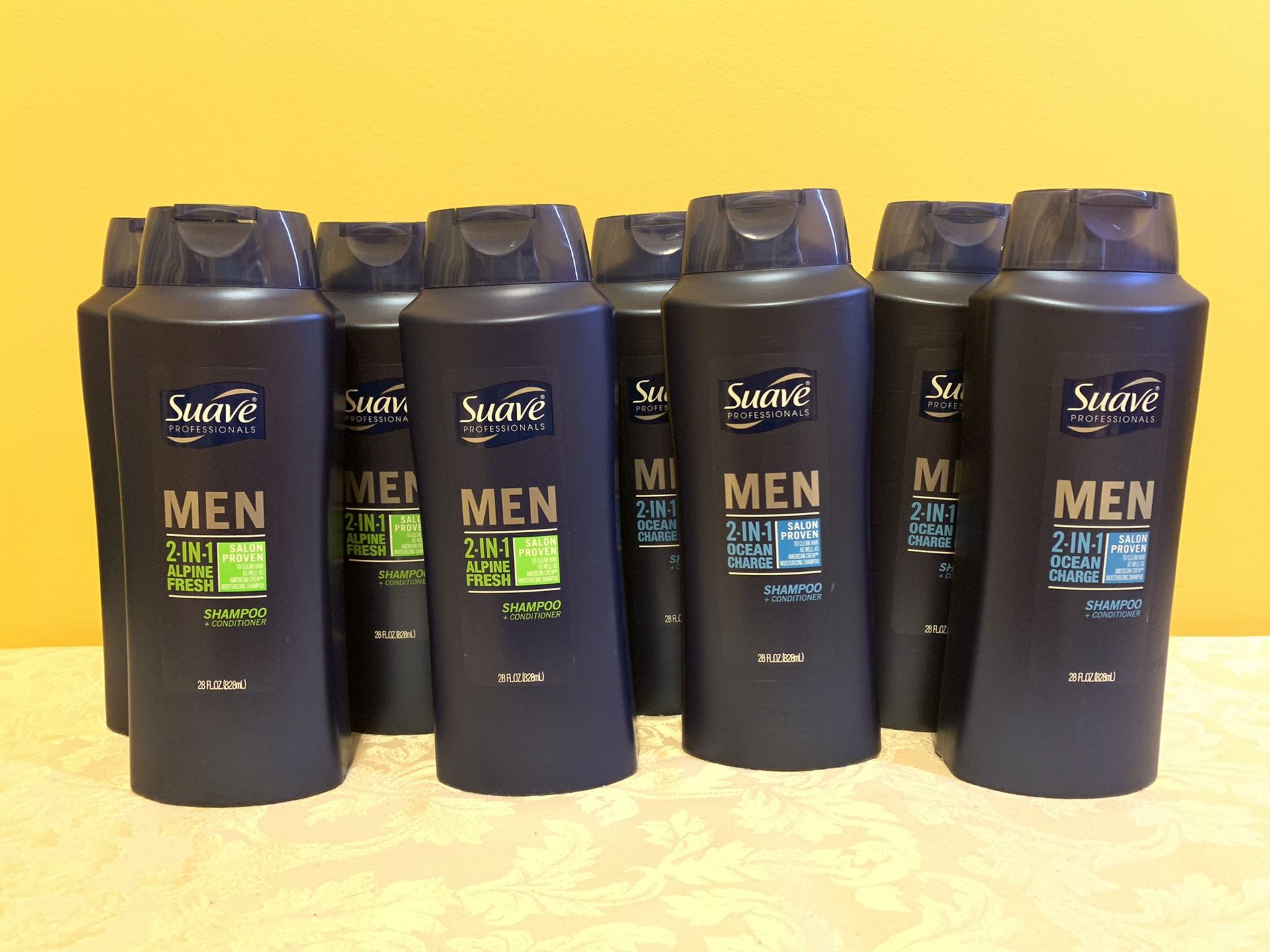 8 Suave Men Shampoo & Conditioner 28 fl.oz