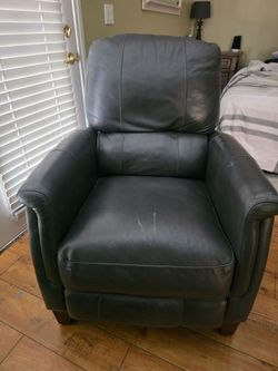 Gray Leather Recliner