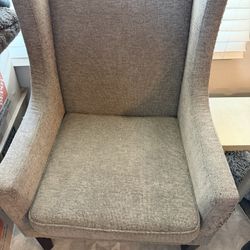 Matching Gray Fabric Arm Chairs