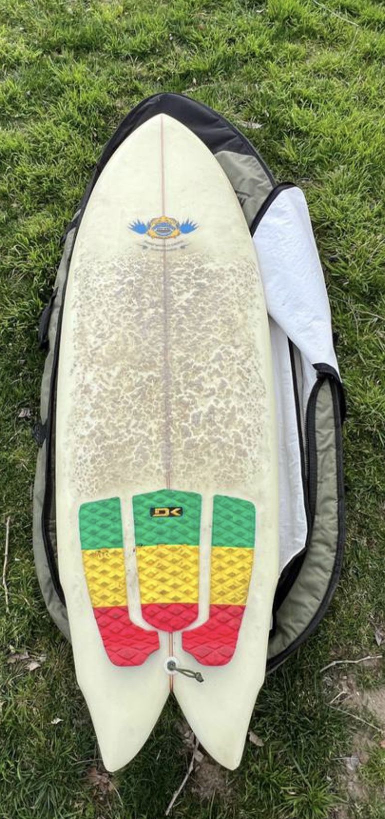 5’10” Larry  Mable Fish Surfboard W/ Channel Islands 2 Board Bag5