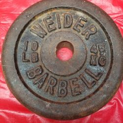 WEIDER  10 LB PLATE. (1)    $5