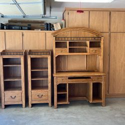 Thomasville Solid Wood Desk/Hutch/Bookcases