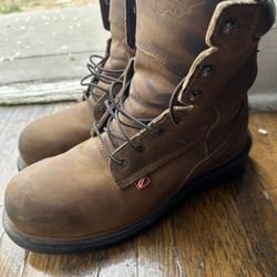 Red Wing Steel Toe Boots 8” Size 8