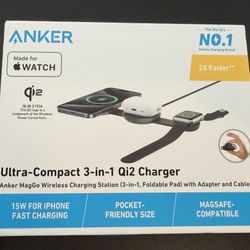 Anker 3-in-1 Charger Pad For iPhone, AirPods, Watch (unopened)
