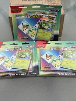 Pokémon Prismatic Evolutions Leafeon Sticker Collection