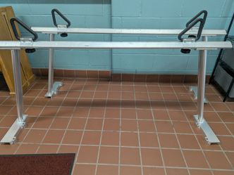 Aluminum heavy duty adjustable ladder racks