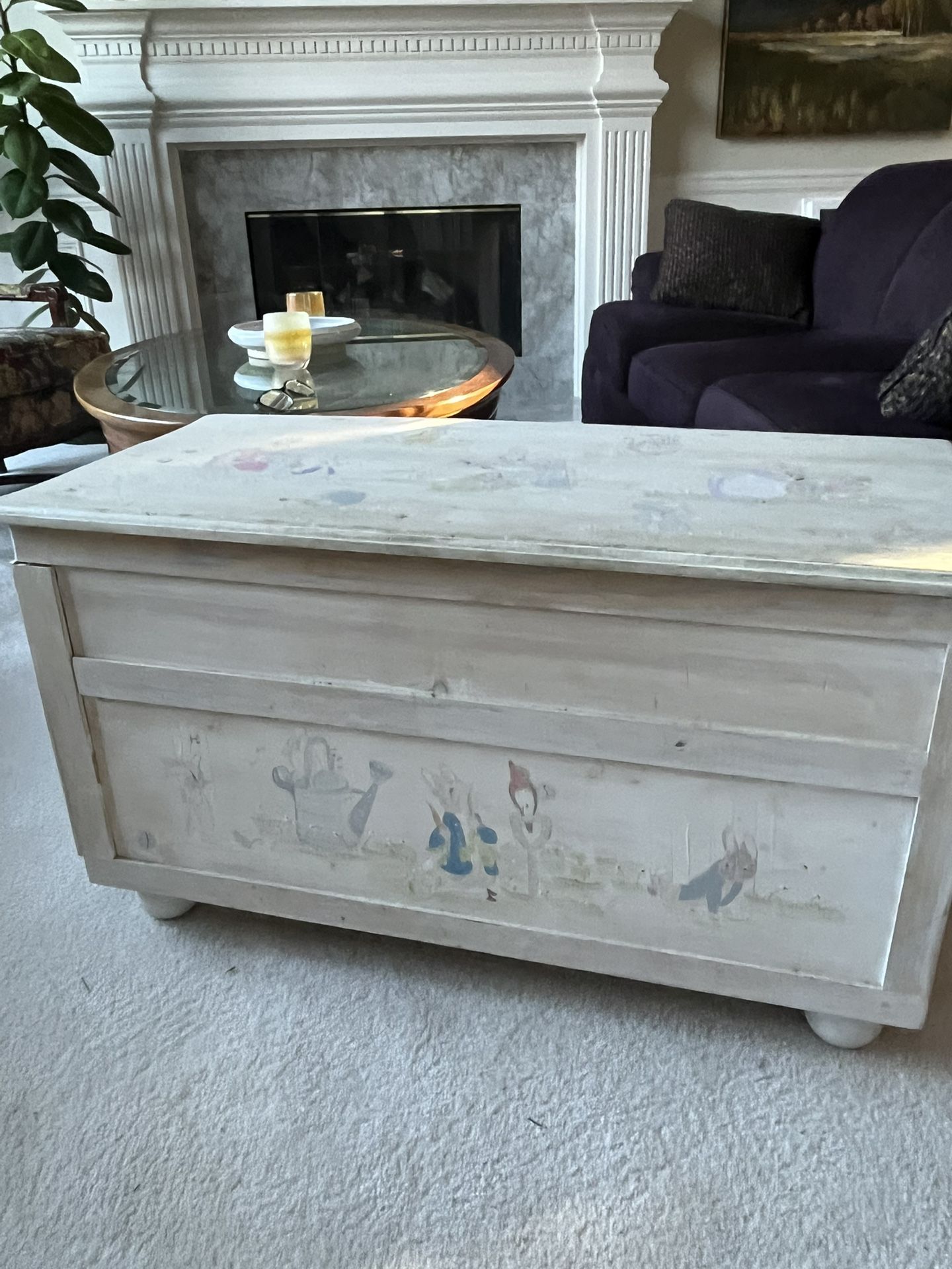 Hand Painted Beatrice Potter Toy Chest