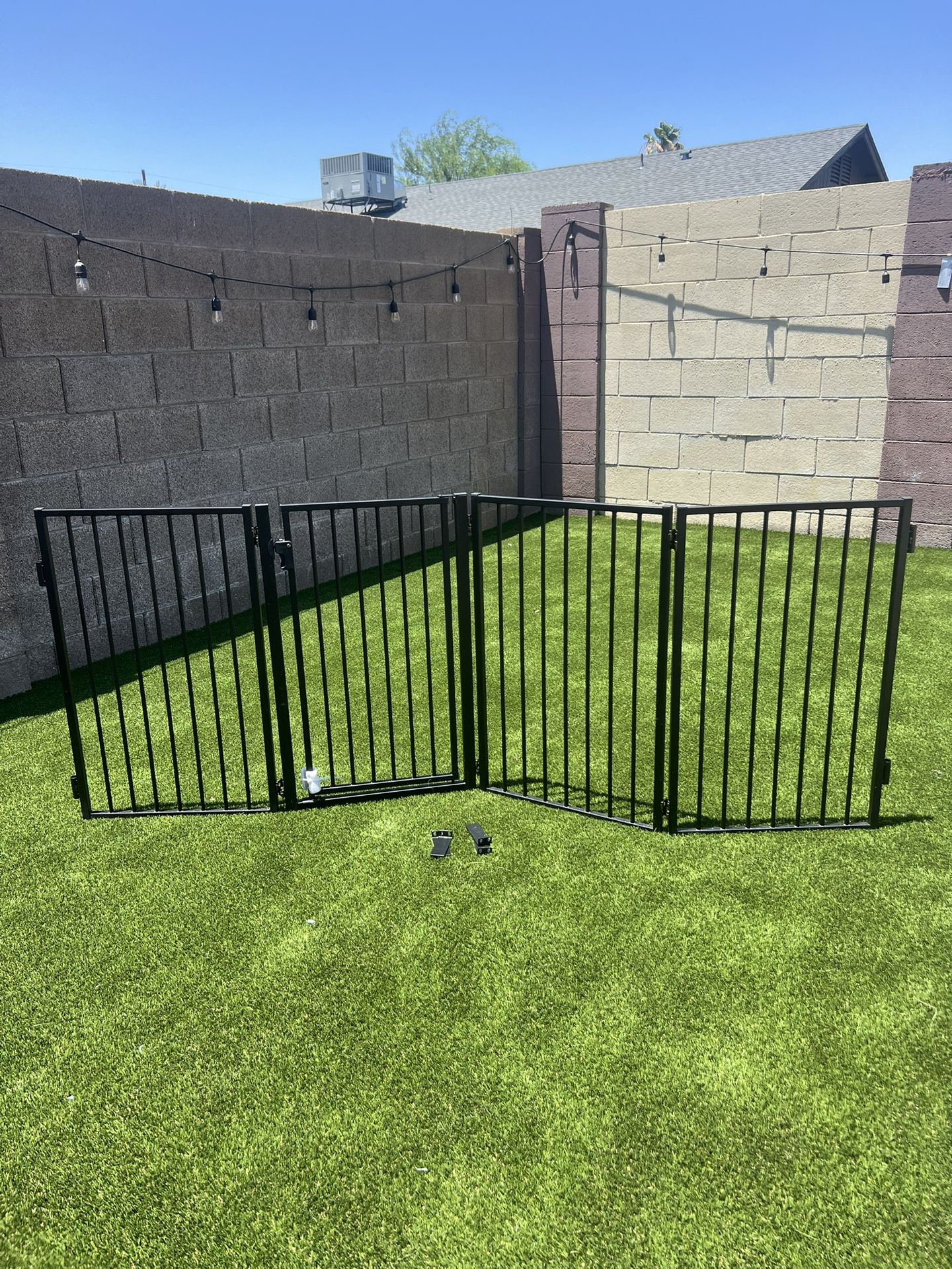 Paulmele 4 Panel Freestanding Pet Gate