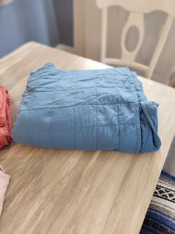 Blue Twin Blanket 100% Cotton