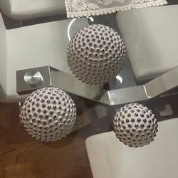 Juegos  De  bola De Adornos Blanca Y Plateada 