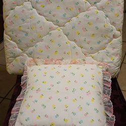 New Baby Quilt And Pillow 