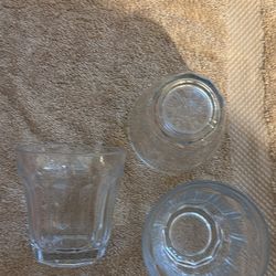 Set of 3 Glass Cups 4oz