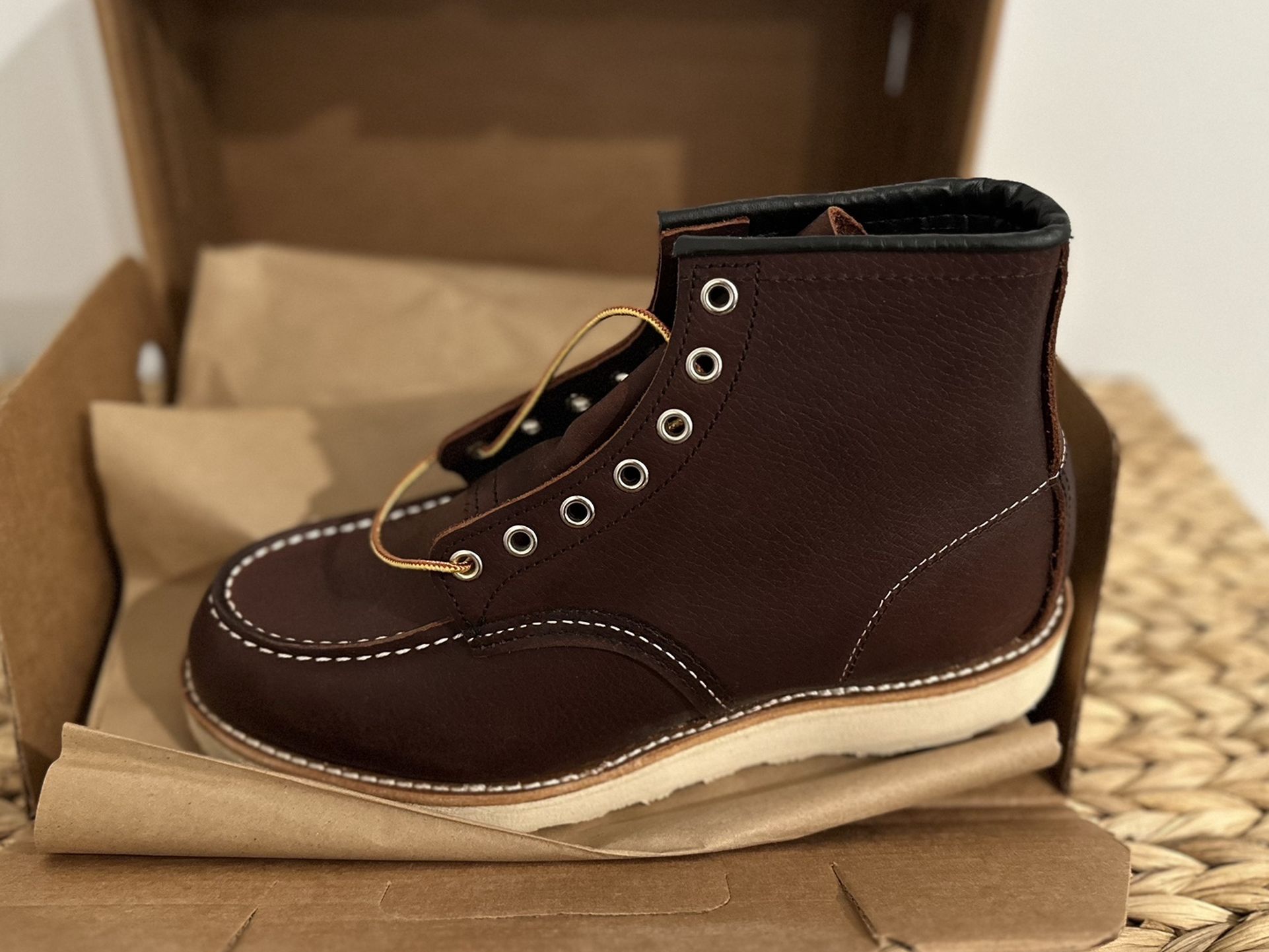 RED WING MOC TOE BRIAR BROWN