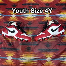 Nike Air Jordan 1 Low Baseball Cleats Chicago Red White HF6885-106 Youth Size 4Y