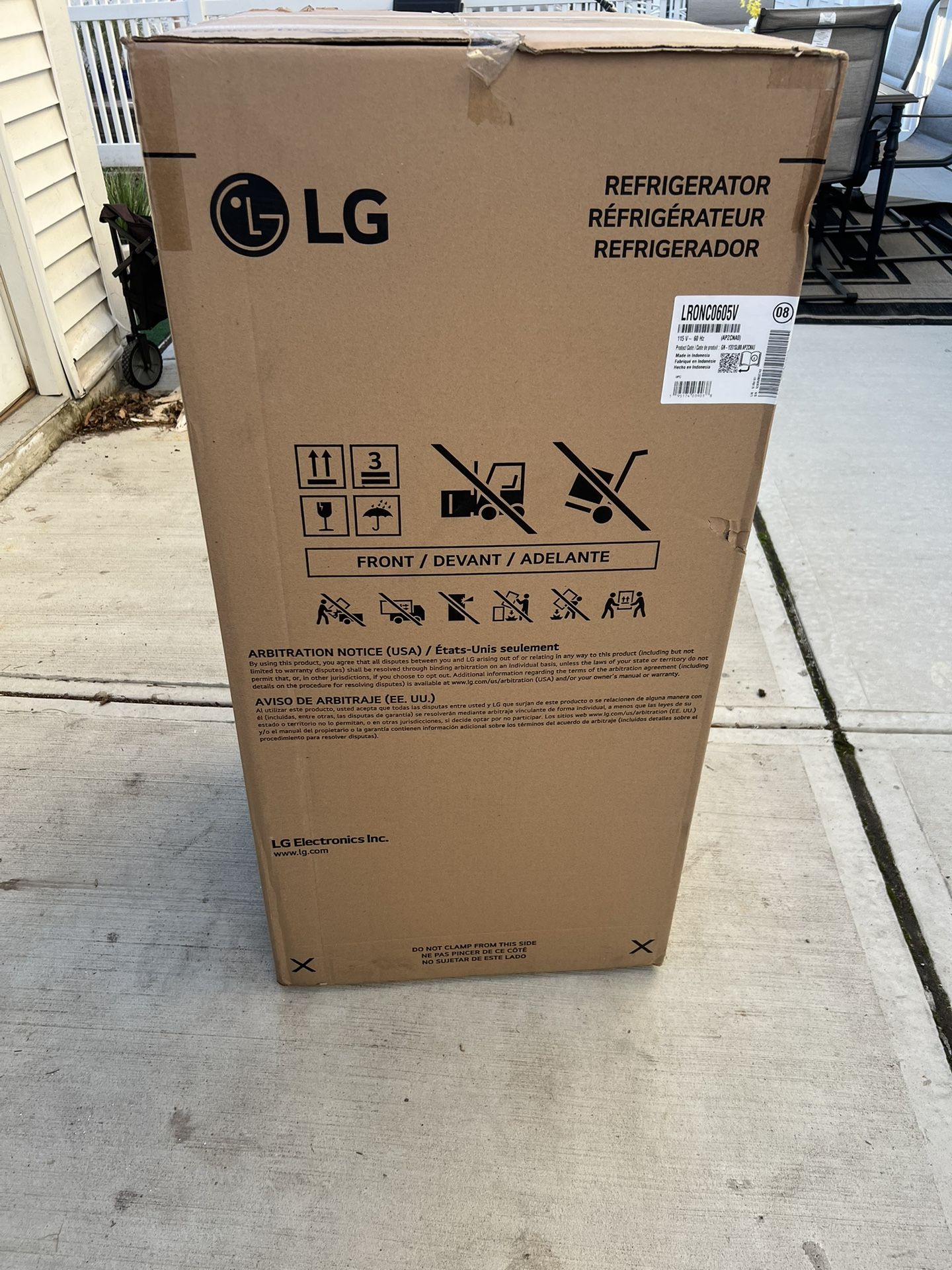 LG 6 cu ft Single Door Top Freezer Refrigerator in Platinum silver BLACK FRIDAY SALE 2 left